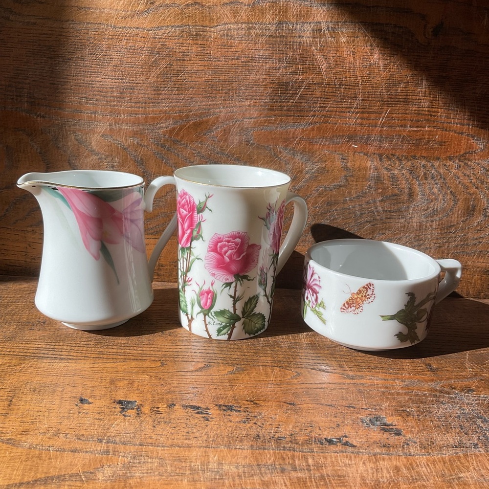 Porcelain Creamer and mug